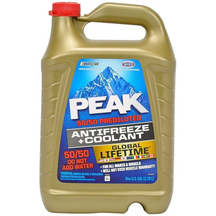 Peak Global Lifetime 50/50 Prediluted Antifreeze & Coolant Liquid