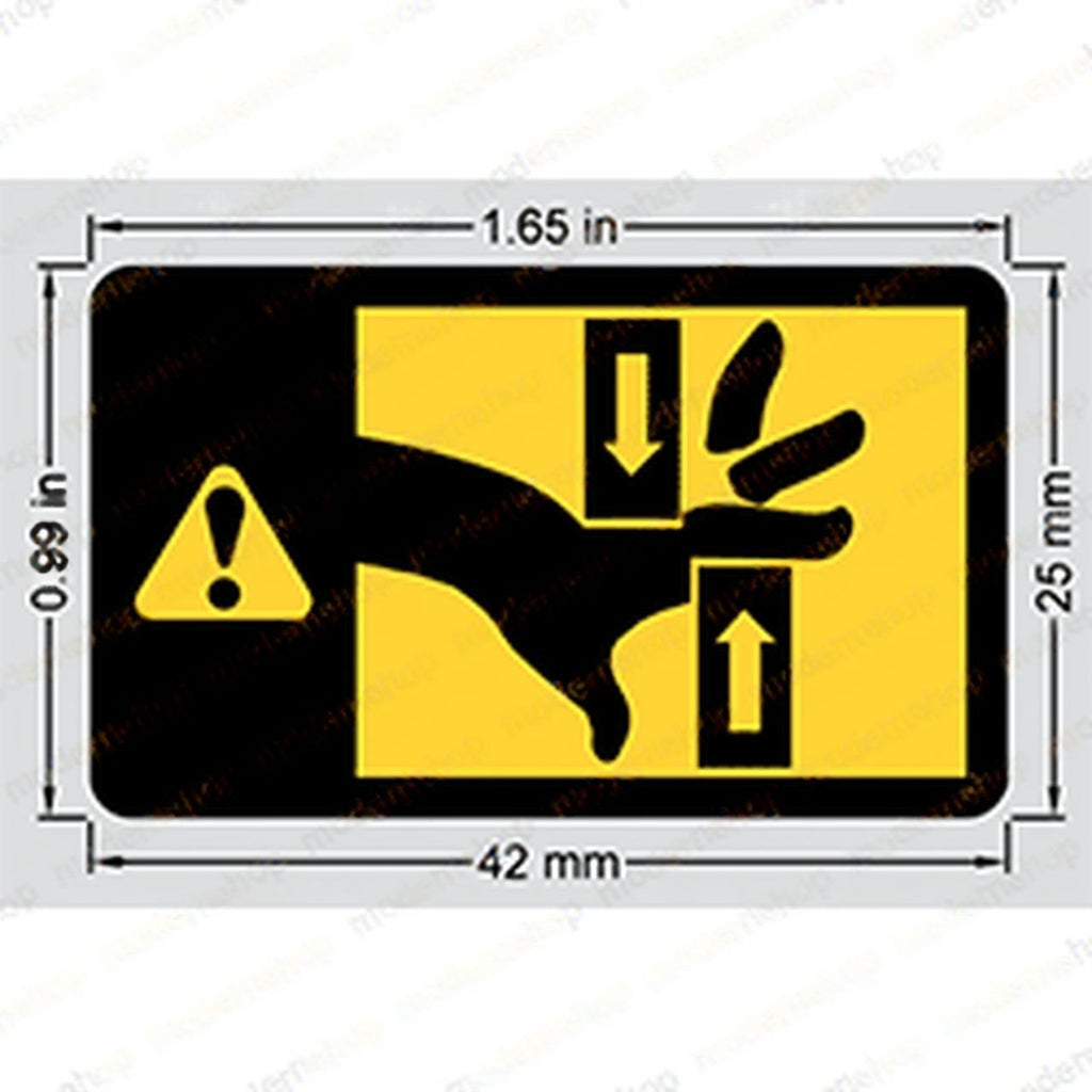 97836-FK100: TCM Forklift DECAL - PINCH POINT - motofork